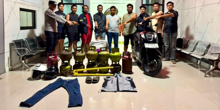 Polsek Sangatta Utara Tangkap Terduga Pencuri 18 Tabung LPG Subsidi di Toko